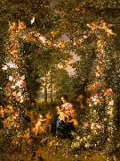 Holy Family in a Flower Fruit Wreath Jan Brueghel